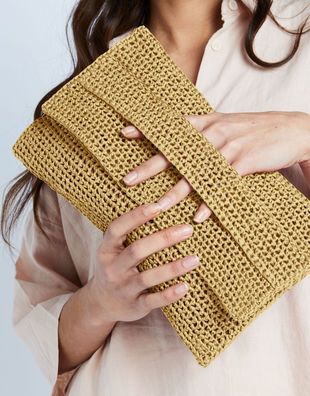 Handmade crochet clutch