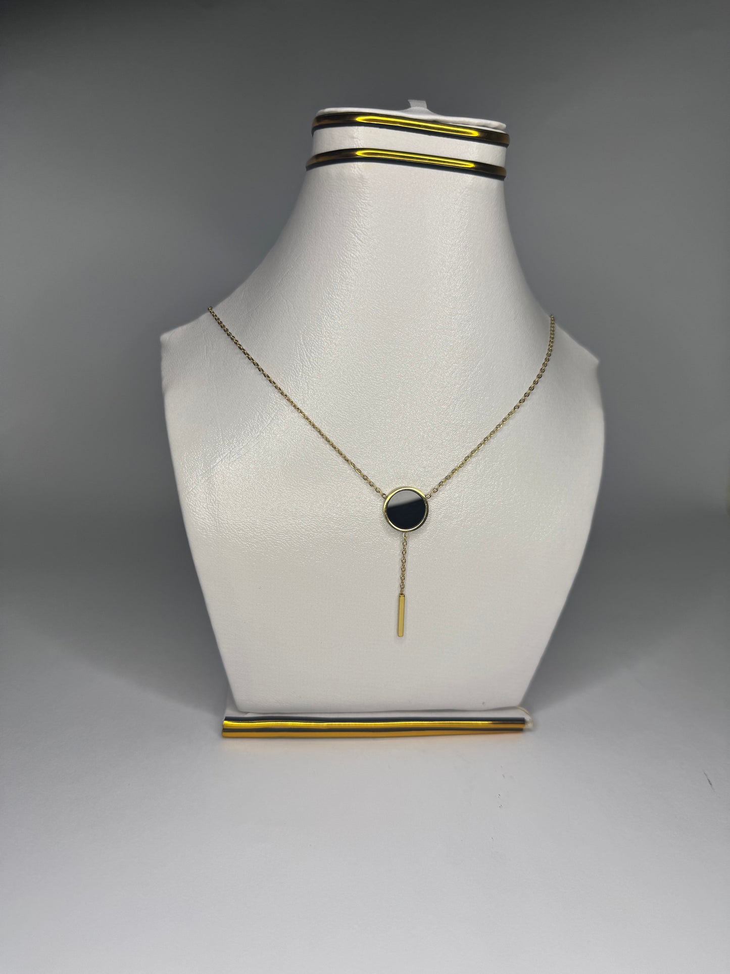 Black Circle Pendant-Stainless Steel