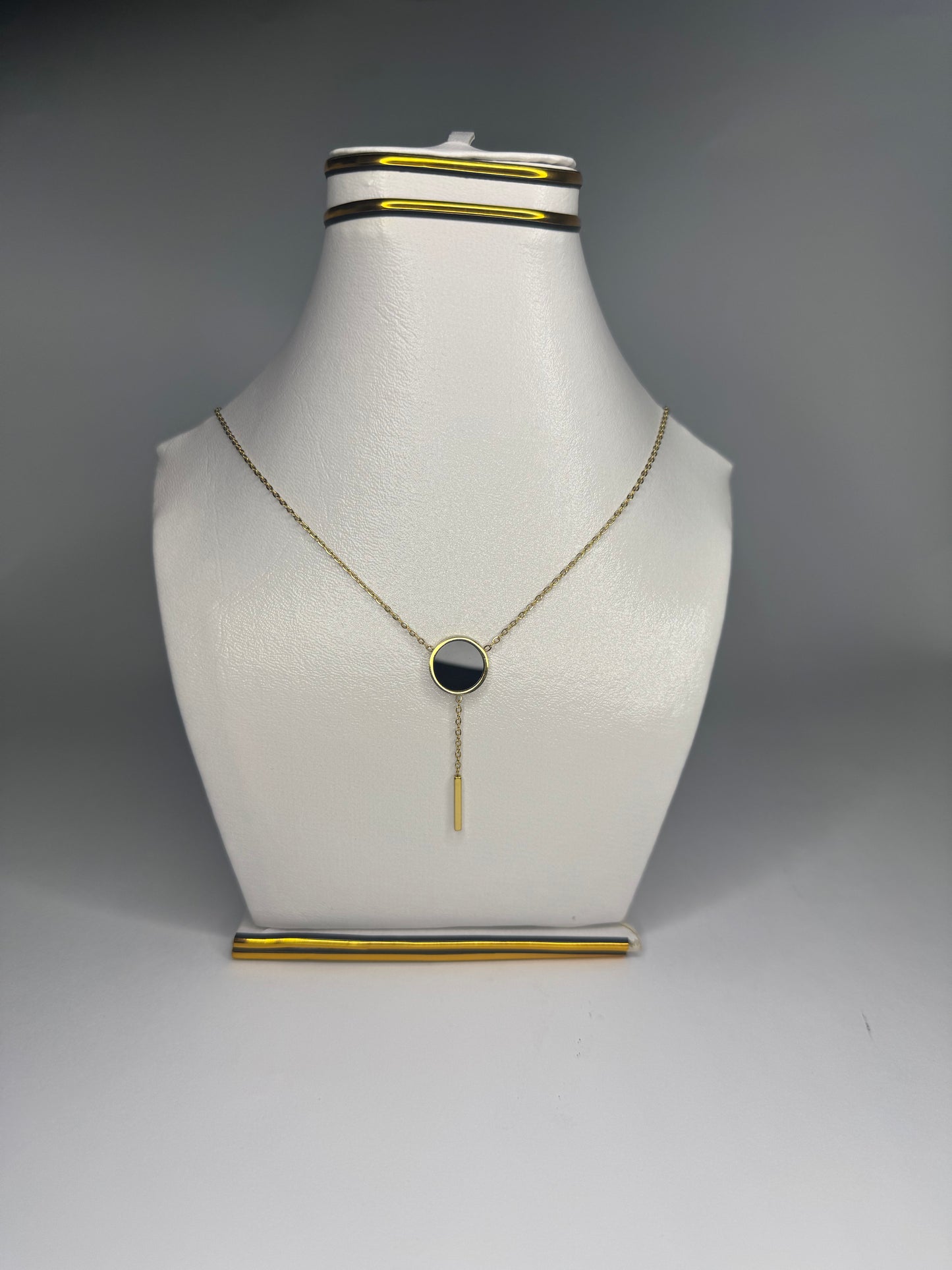 Black Circle Pendant-Stainless Steel