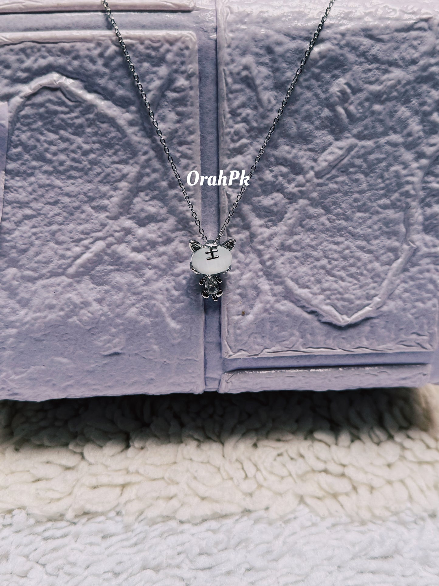 Silver plated Cat Pendant-Stainless Steel