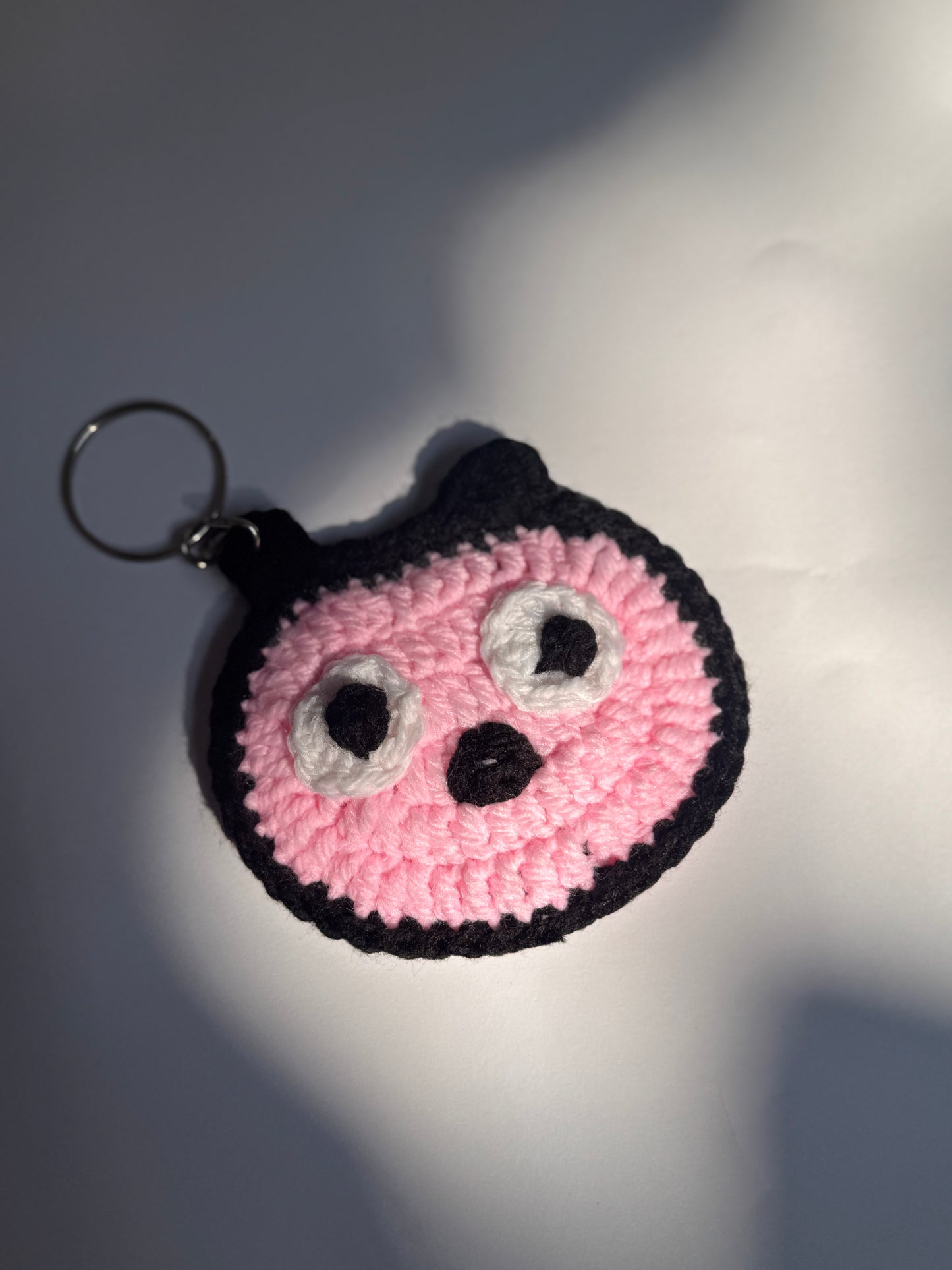 Panda Face Keychain-Handmade