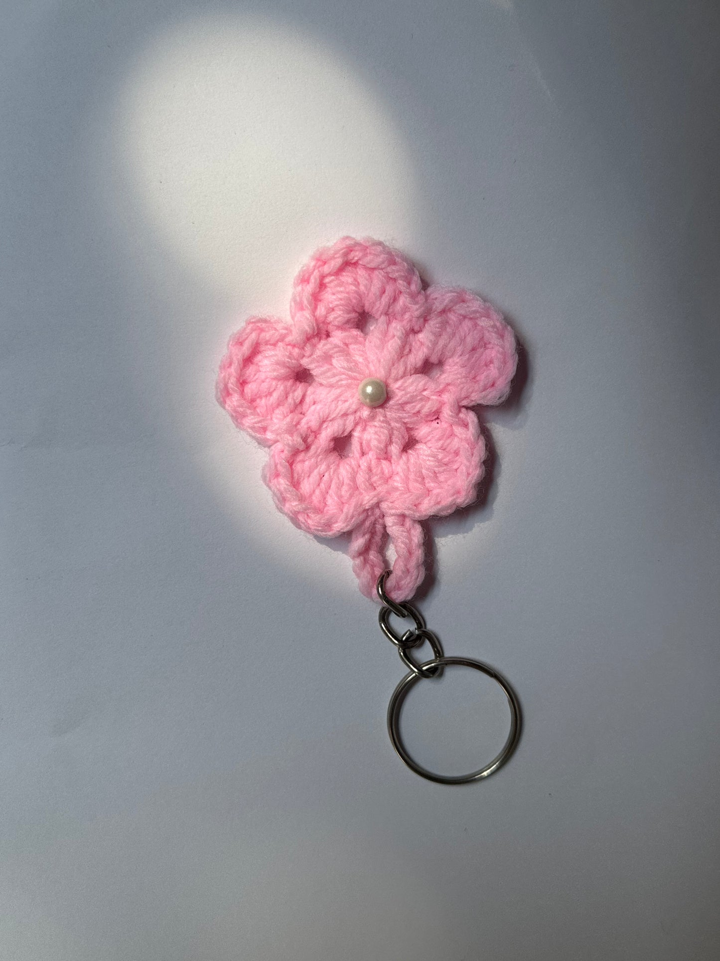 Mini Flower Keychain pair of 2- Handmade