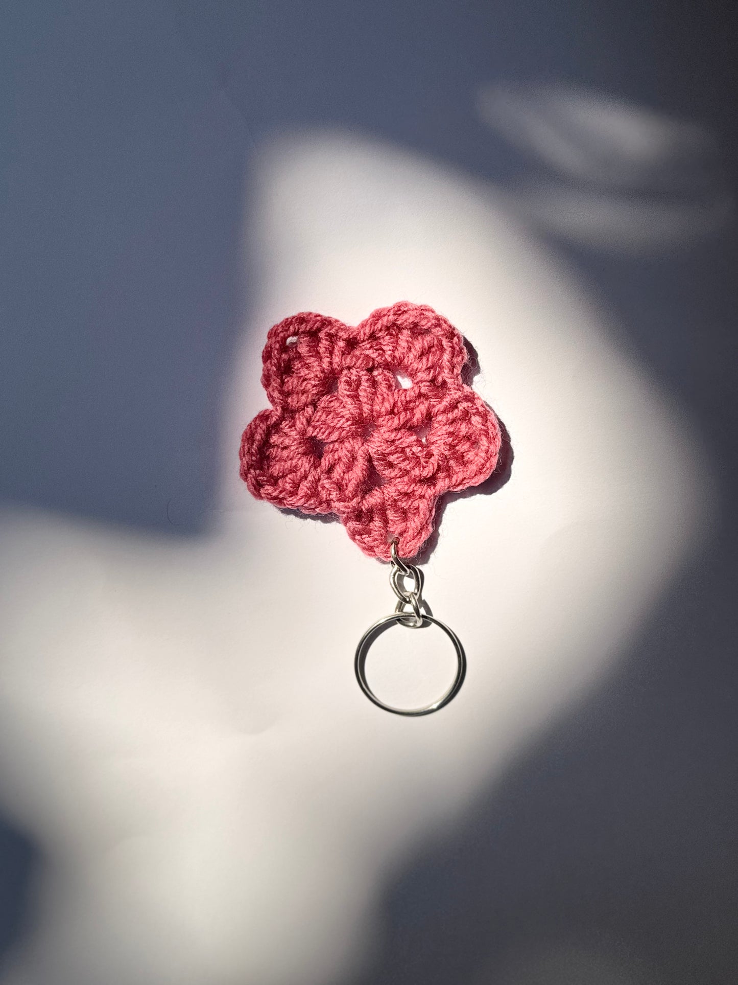 Mini Flower Keychain pair of 2- Handmade