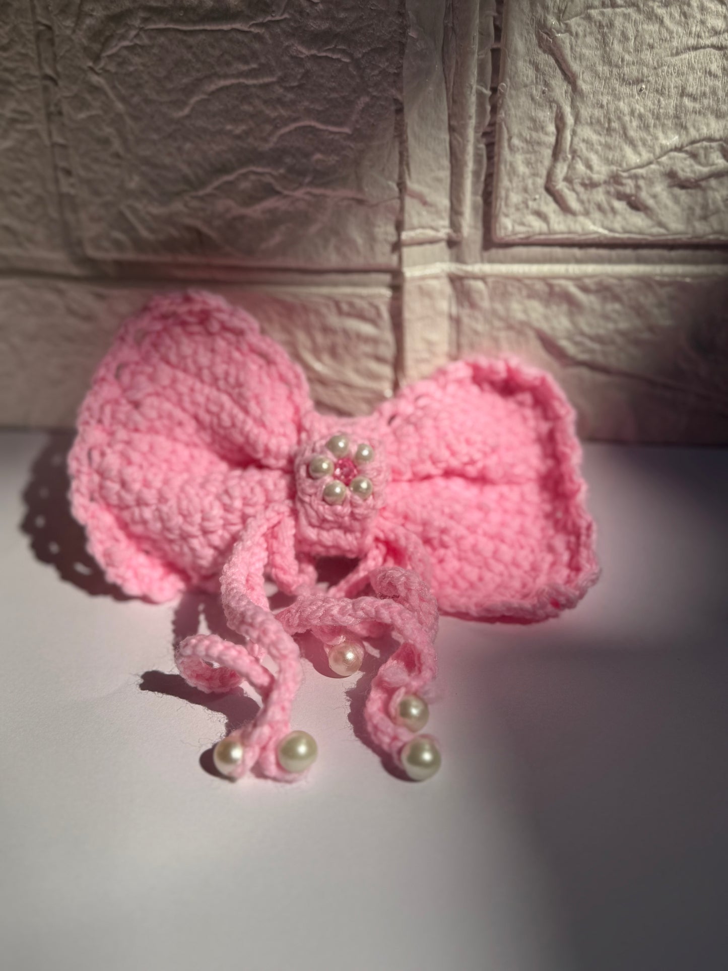 Pink Hair Bow- Handmade