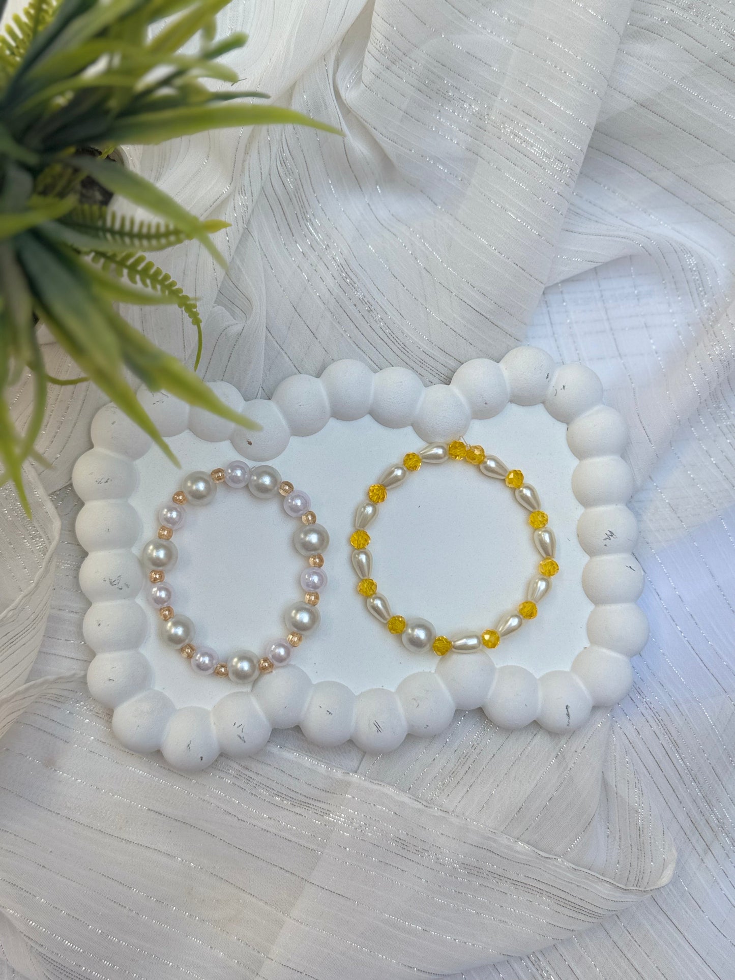 Beaded Hand charms pairs - Handmade