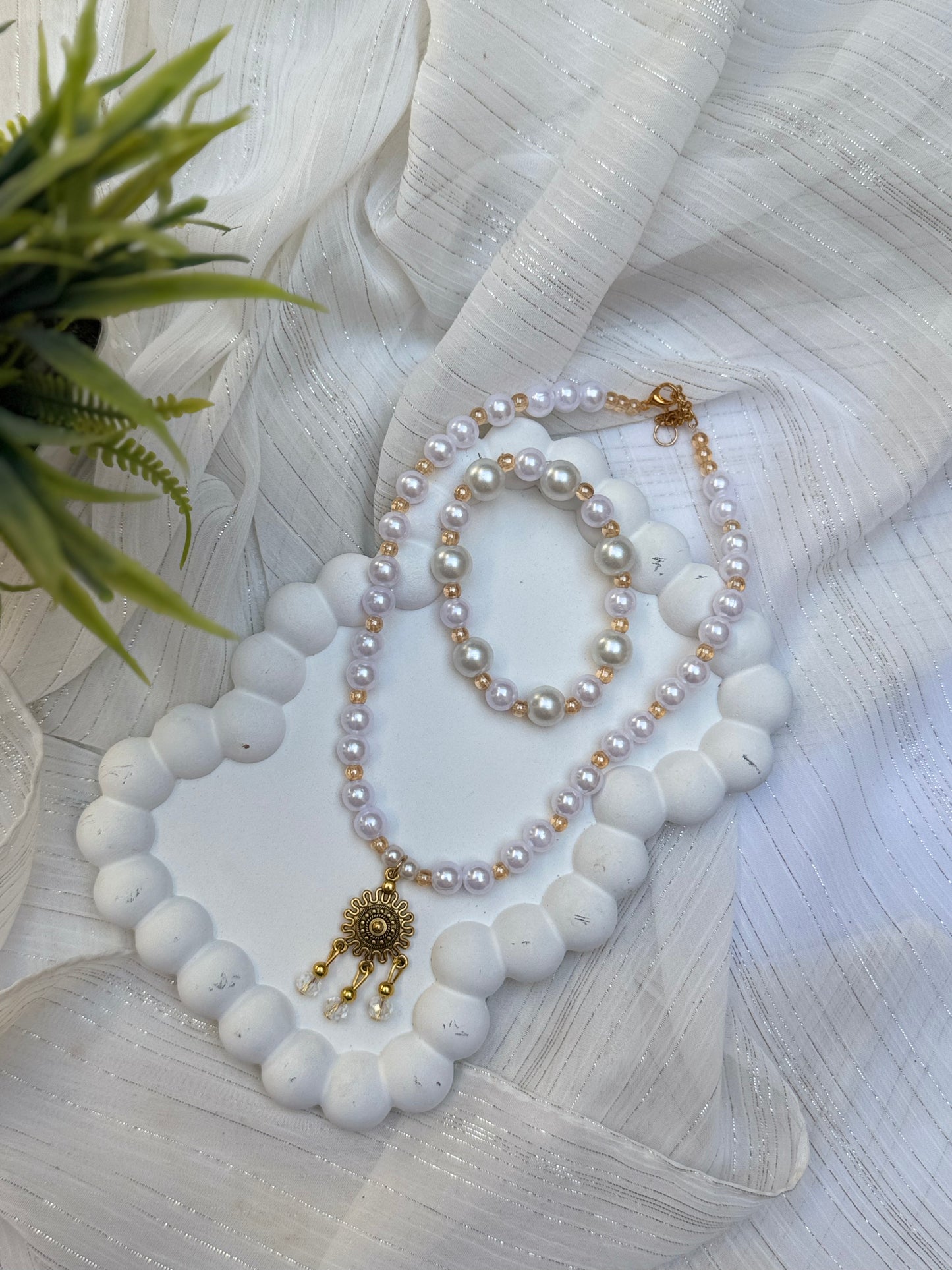 Beaded jewellry set - Handmade
