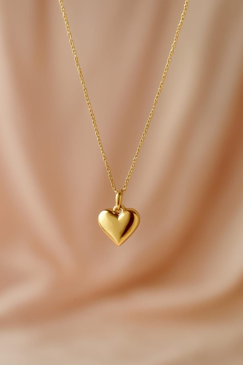 Golden Heart Charm - Stainless steel