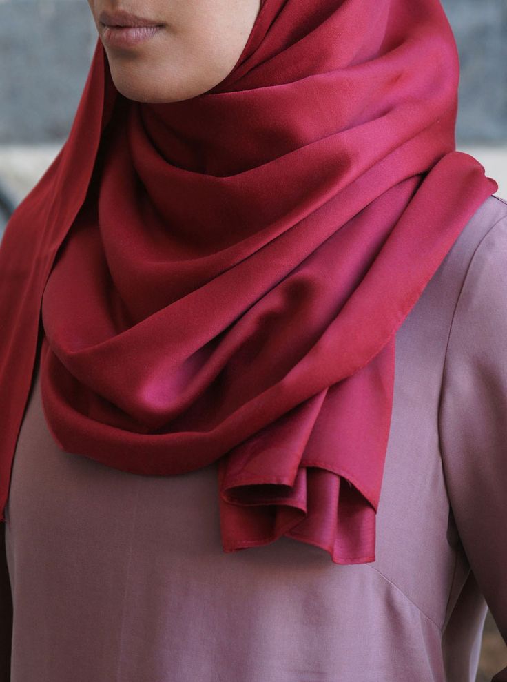 Red silk scarf