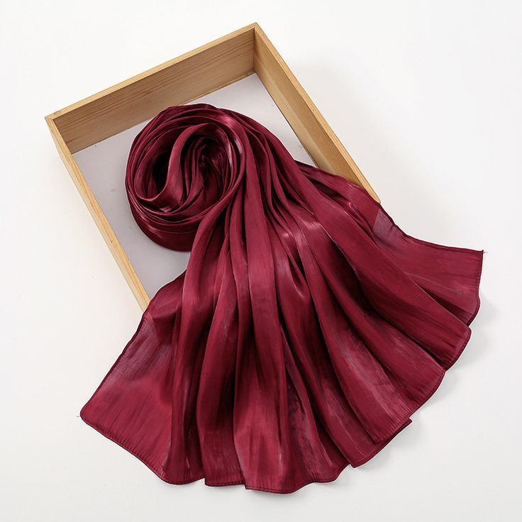 Red silk scarf