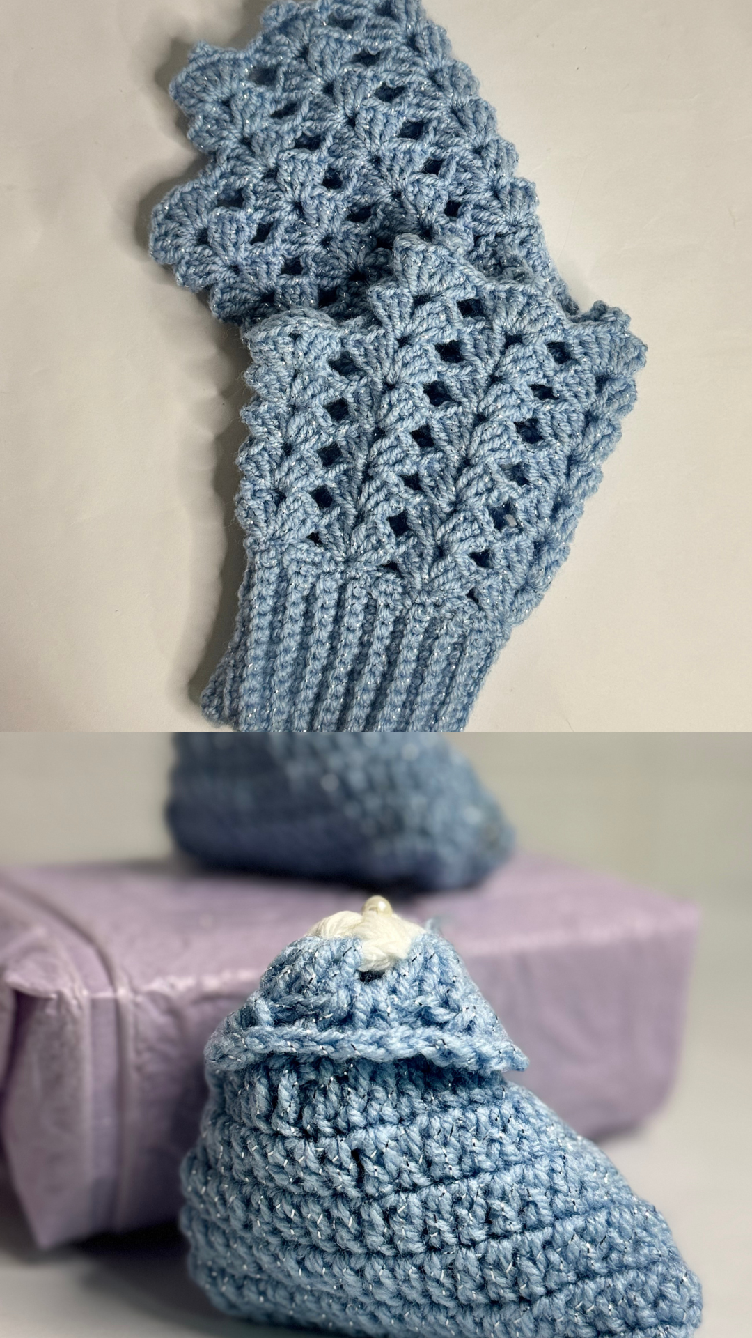 Crochet Gloves and Baby Botties - Handmade
