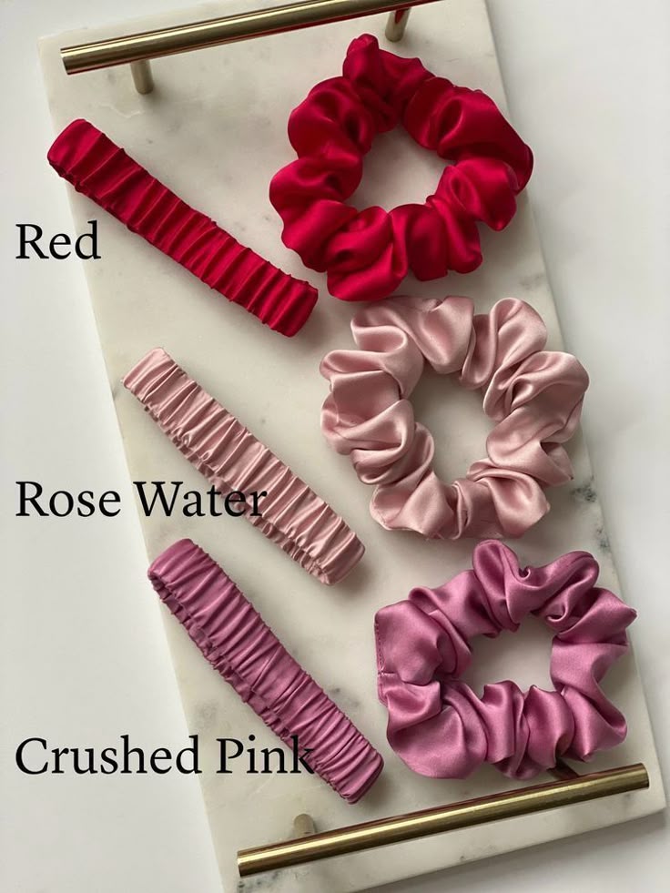 Pair of silk hair care scrunchies - Handmade