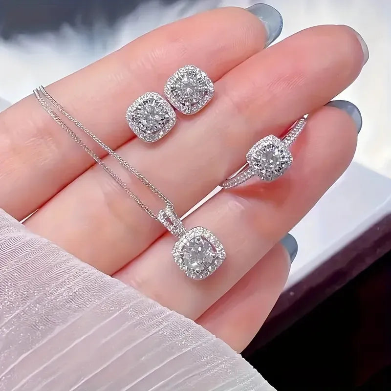 Square Zircon Pendant