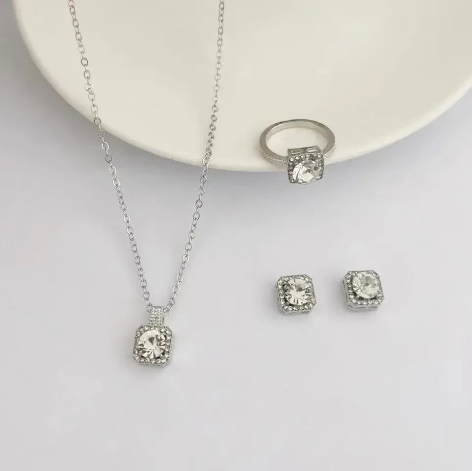 Square Zircon Pendant