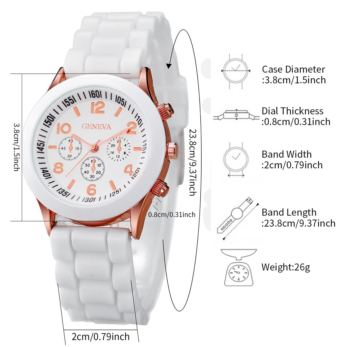 Fashion Silicone Band Women