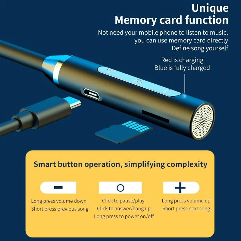 Wireless Bluetooth 5.0 Waterproof Headset