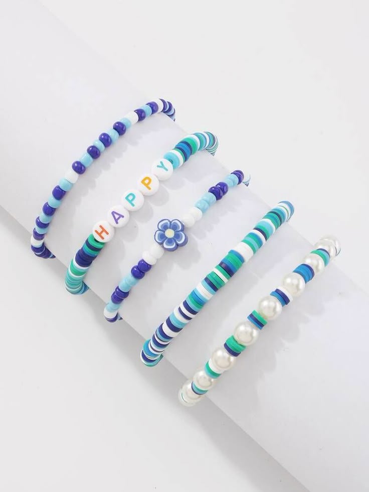 5-Pieces Beaded Bracelet Set
