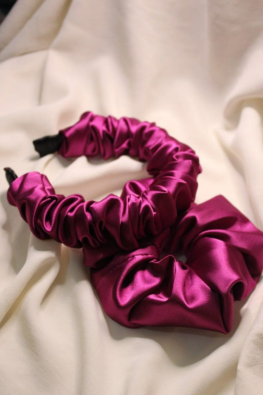 Silk Hair band & scrunchy - Handmade