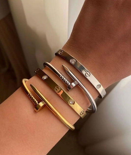 Cartier love and Nail bangle