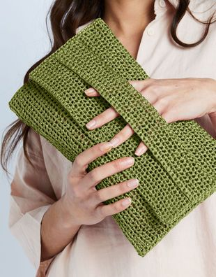 Handmade crochet clutch