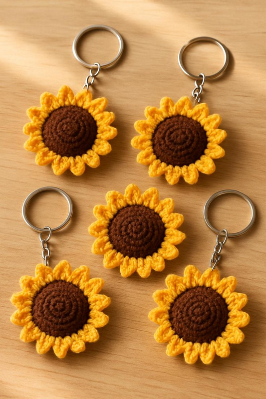 Sunflower keychain set