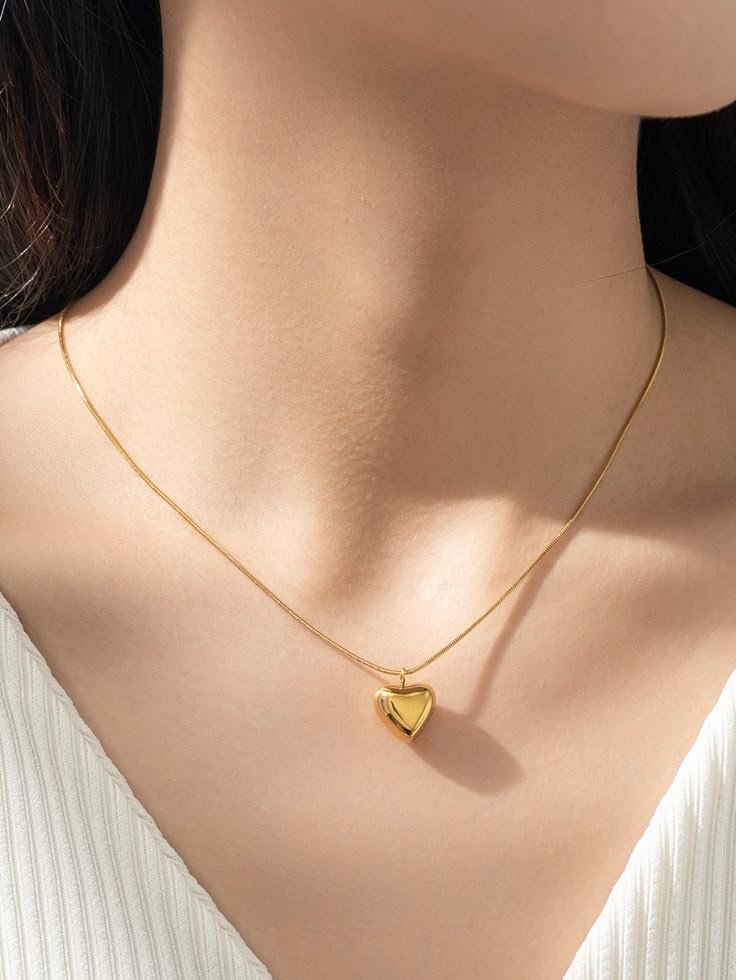 Gold Plated Love Heart Necklace