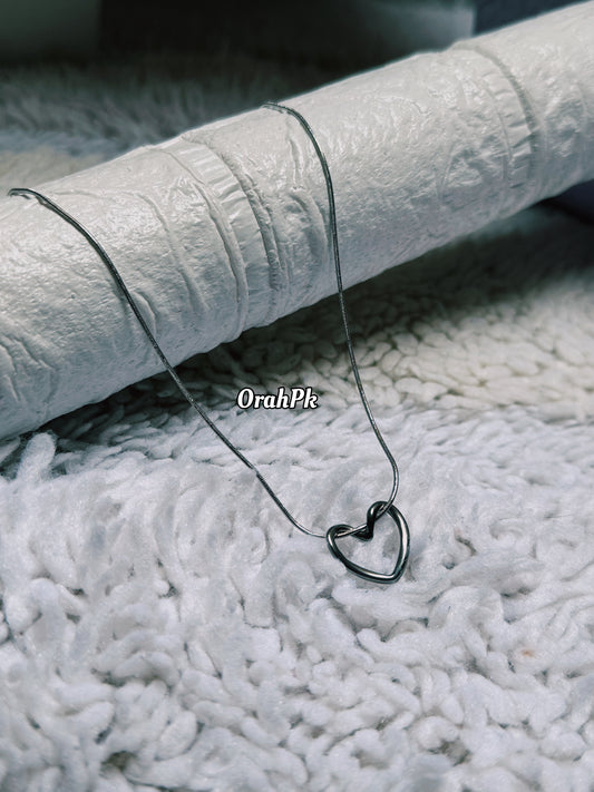 Silver Heart Pendant-Stainless Steel