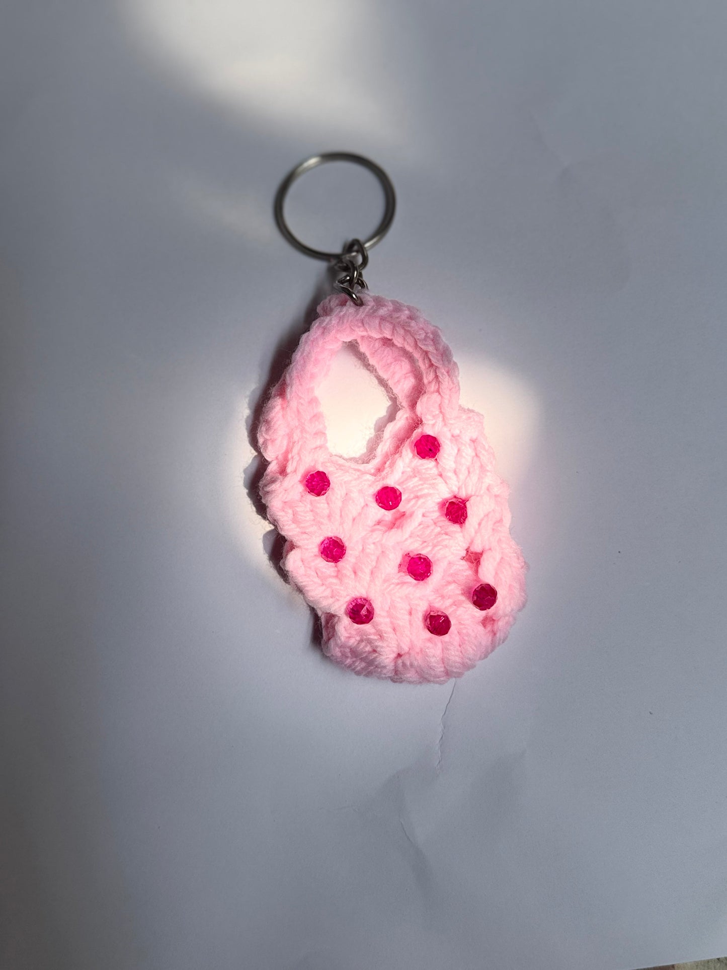 Pink Mini Bag Keychain-Handmade