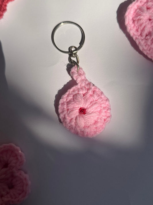 Pink Keychain- Handmade