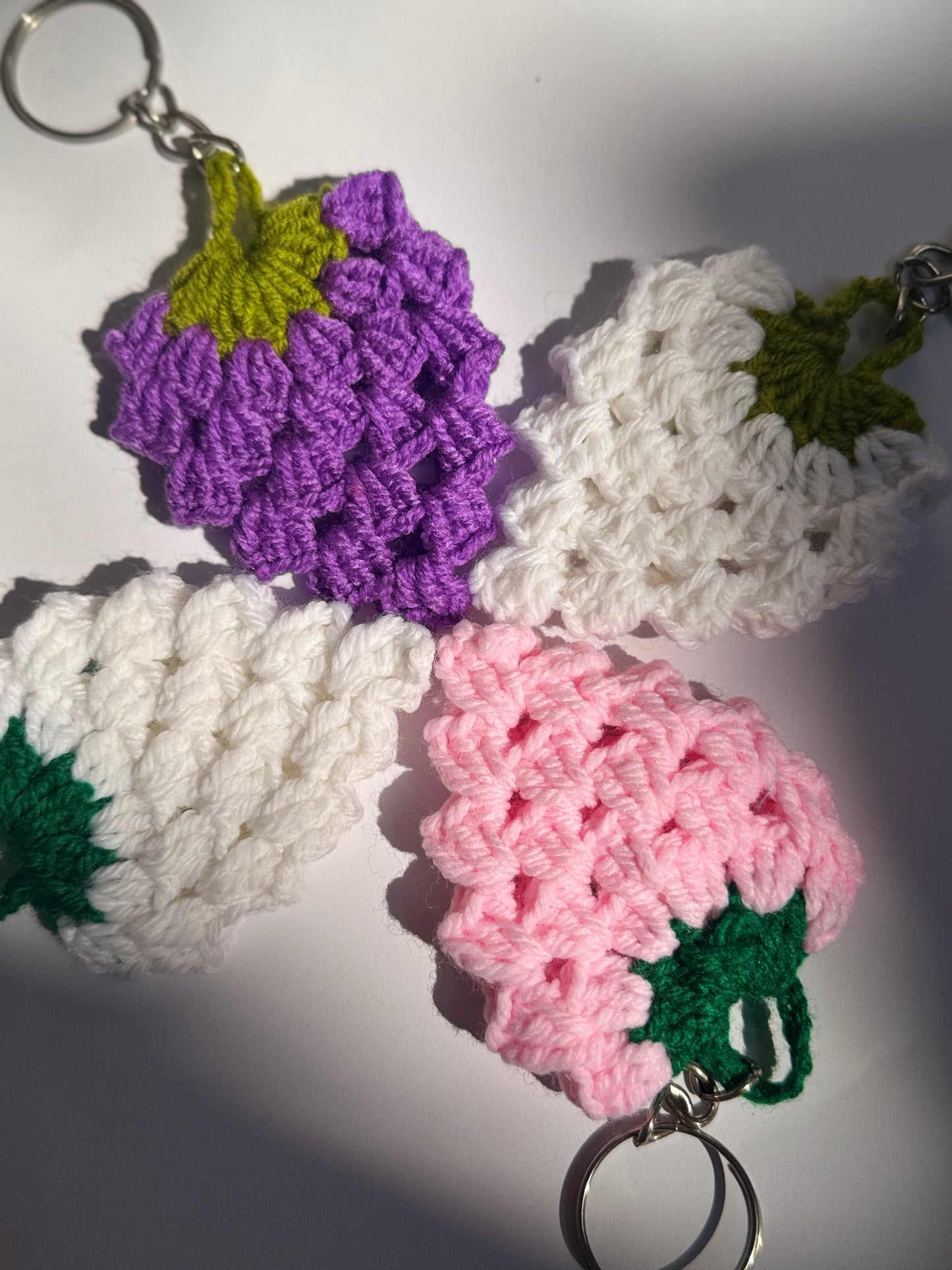 Pair of 4 Strawberry Keychain-Handmade