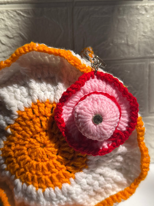 Mini Hat Keychain pair of 2 - Handmade