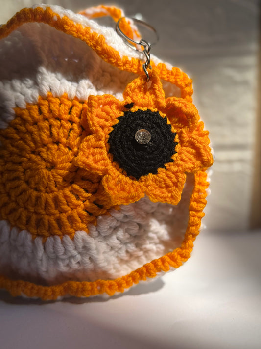Sunflower Keychain -Handmade