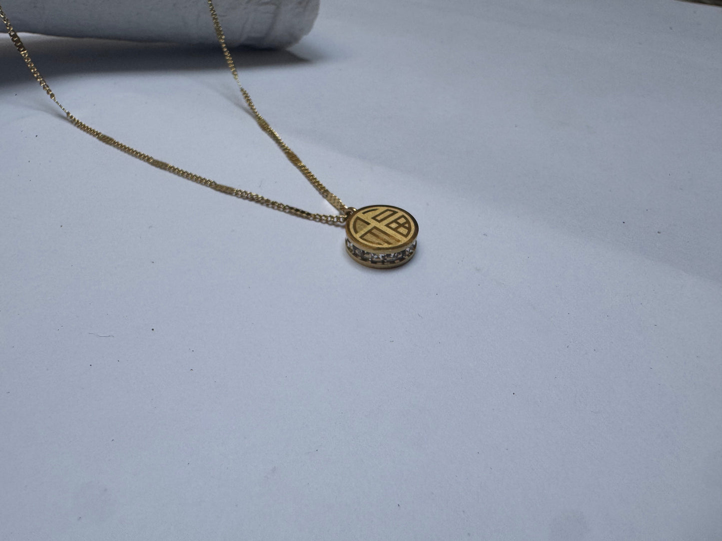 Round tag Pendant - Stainless steel