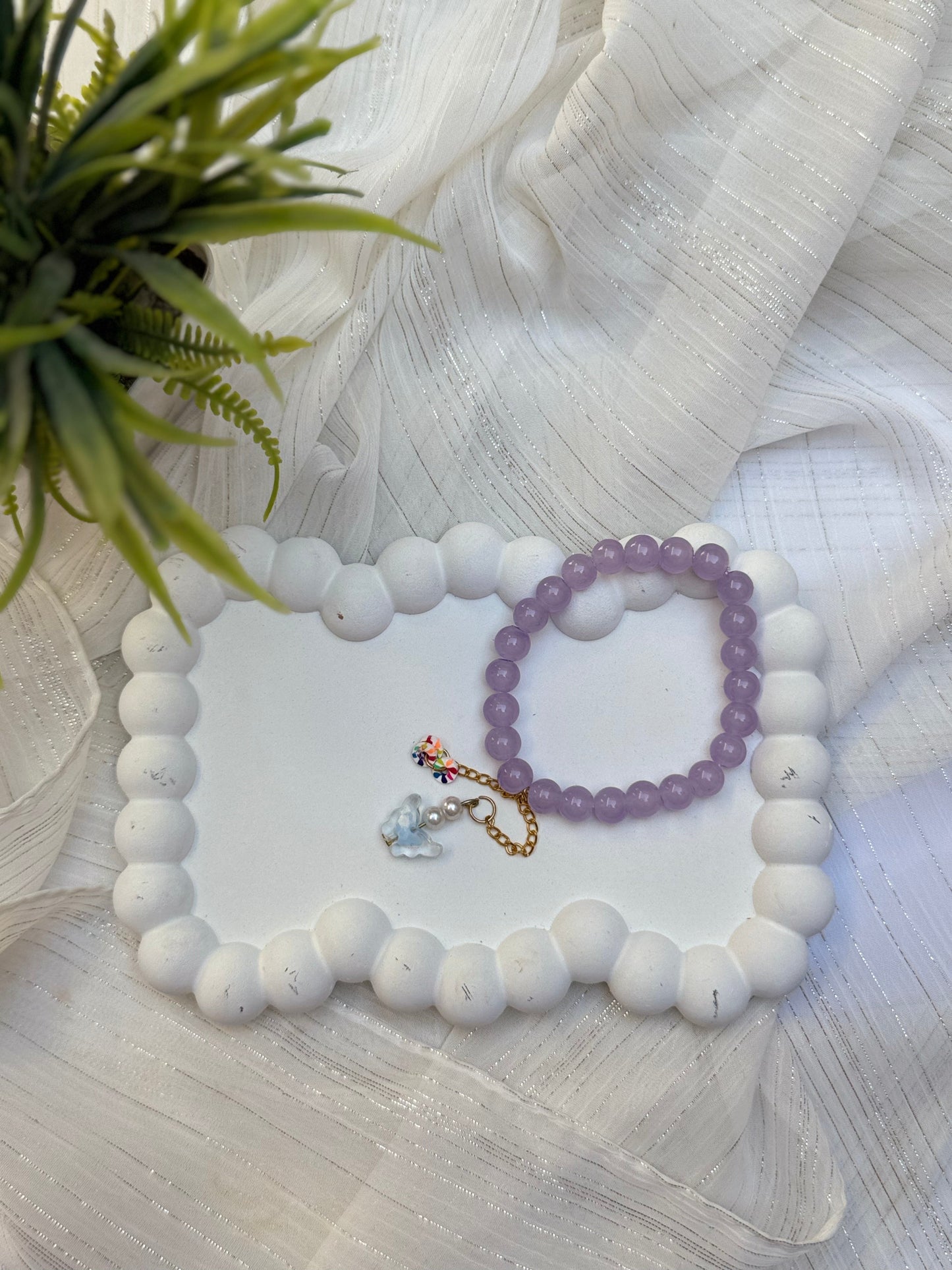 Set of 4 Multicolor Hand charms - Handmade