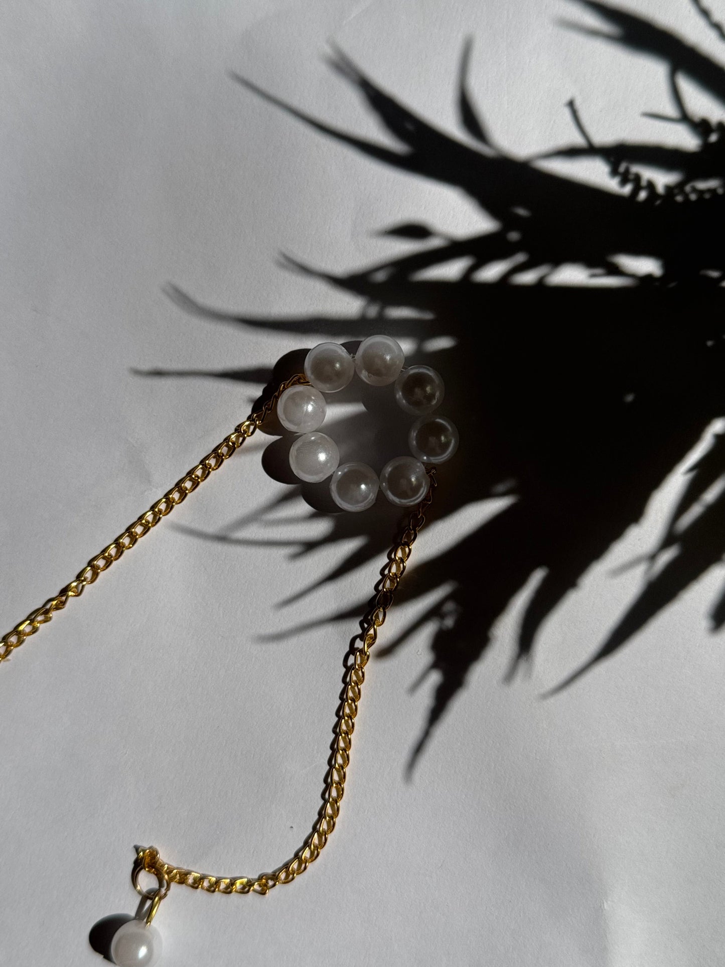 Elegant Pearl Hand Charm - Handmade