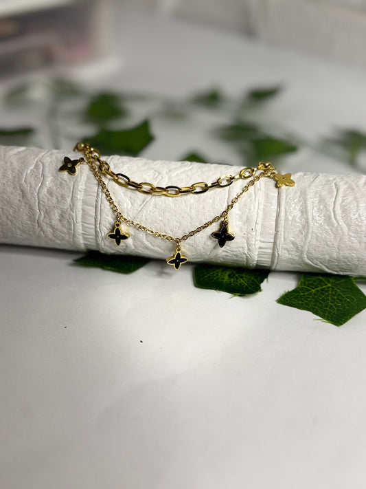 Double Layered Bracelet - Stainless steel