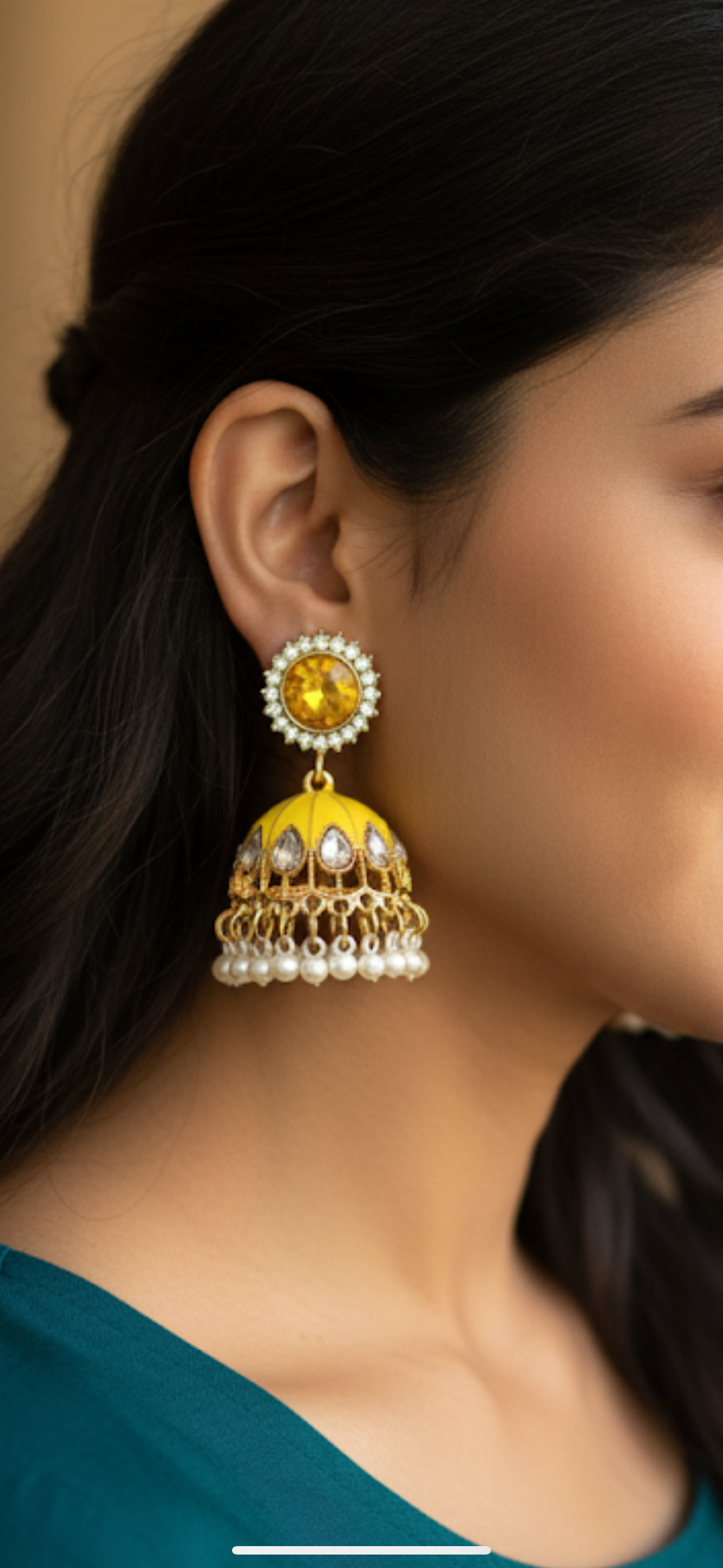 Meenakari Jhumka Earrings