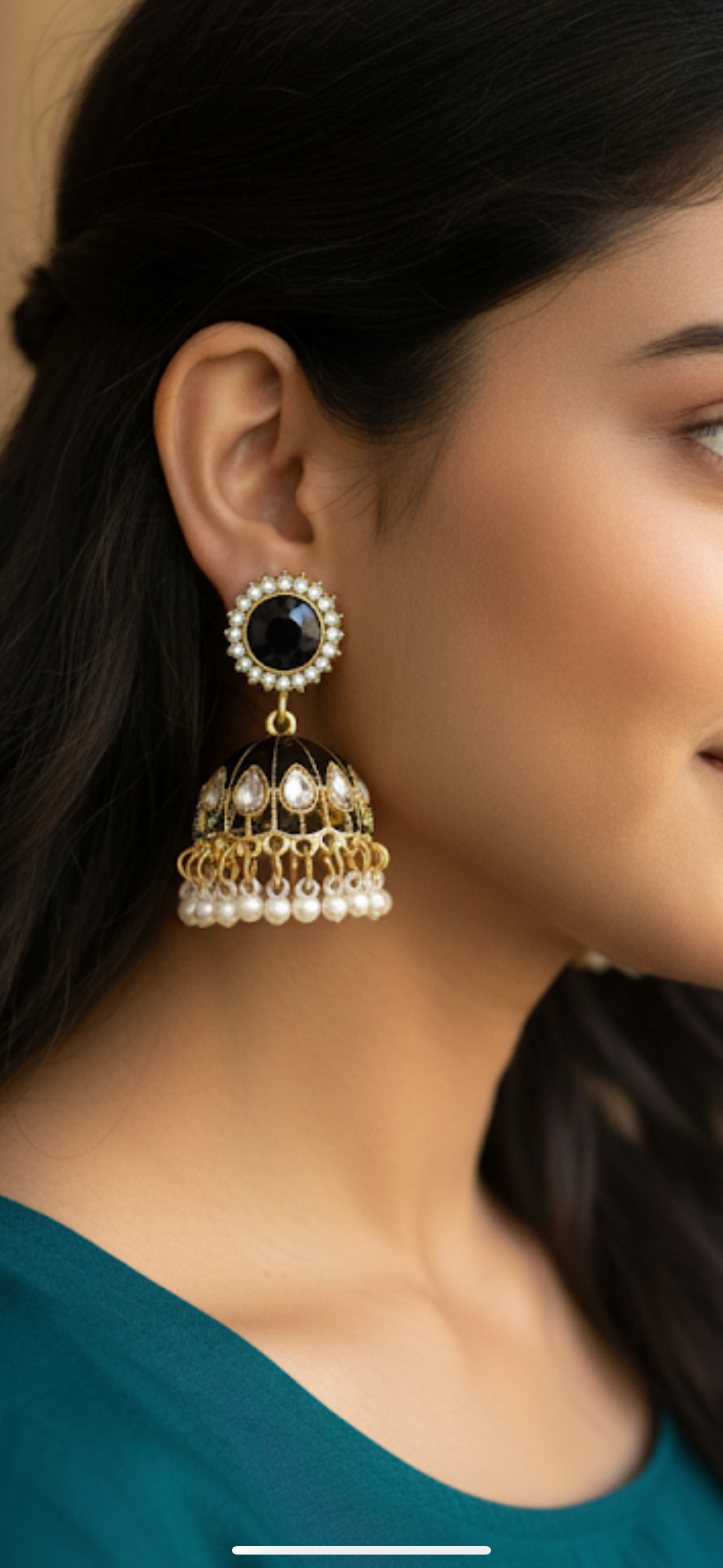 Meenakari Jhumka Earrings