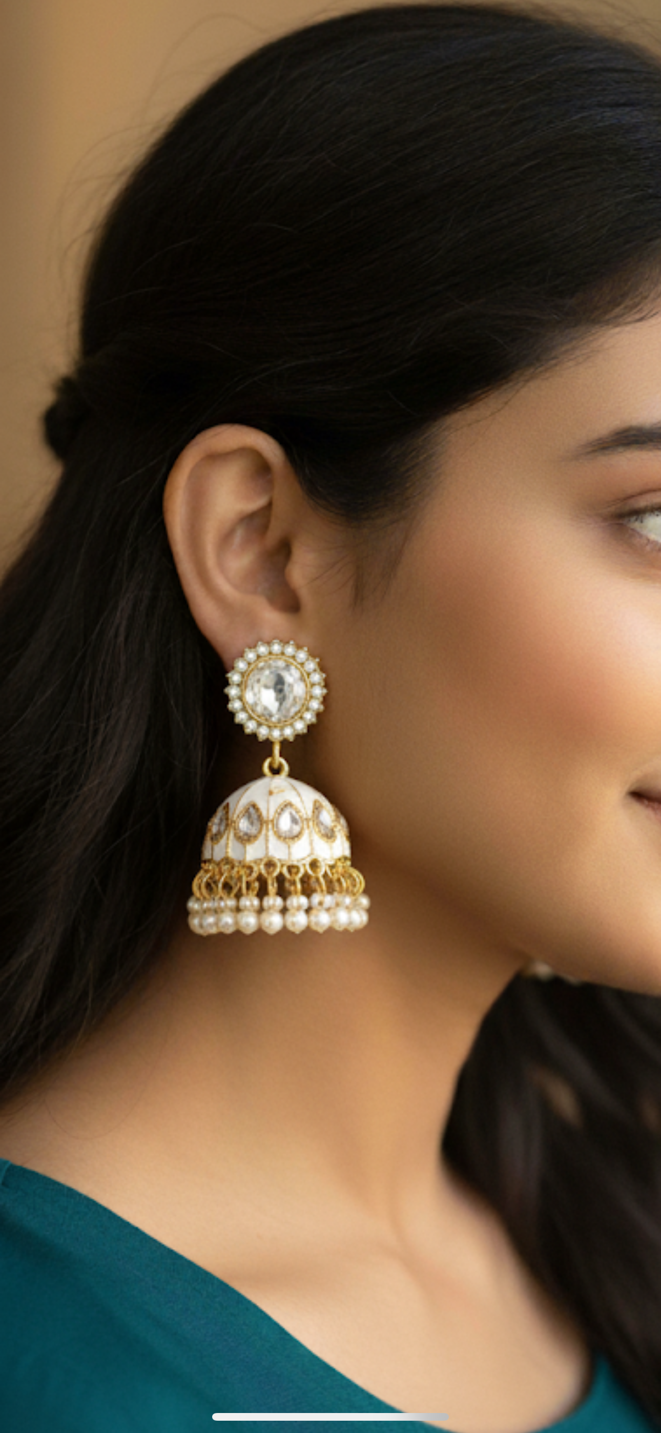 Meenakari Jhumka Earrings