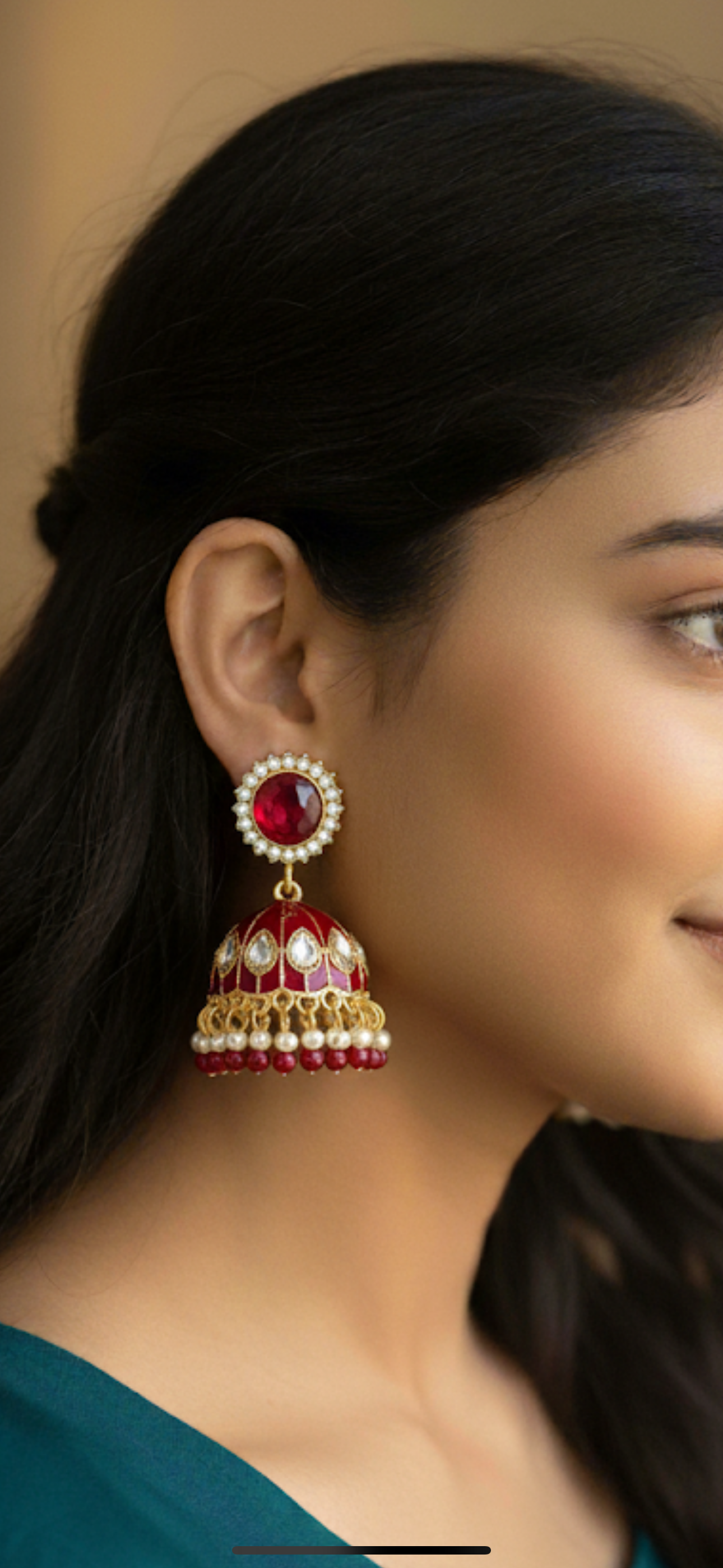 Meenakari Jhumka Earrings