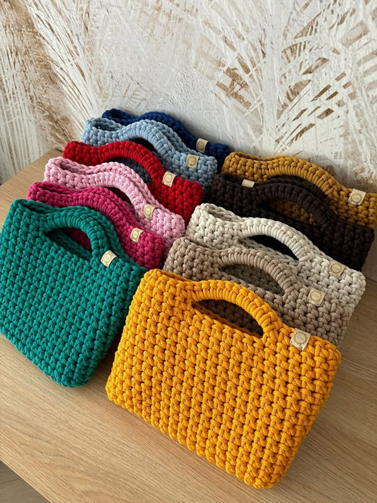 Mini handmade crochet bags