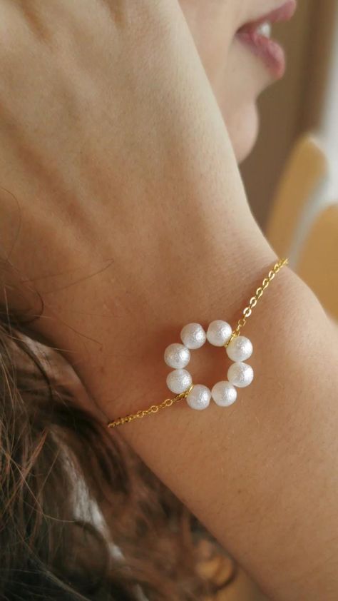 Elegant Pearl Bracelet - Handmade