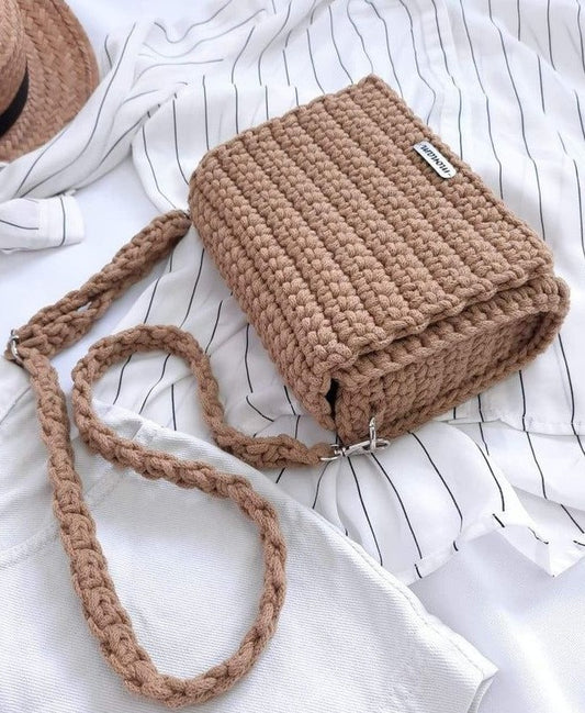 Beige handmade bag