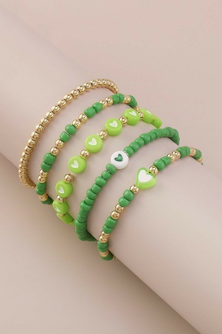 5-Pieces Beaded Bracelet Set