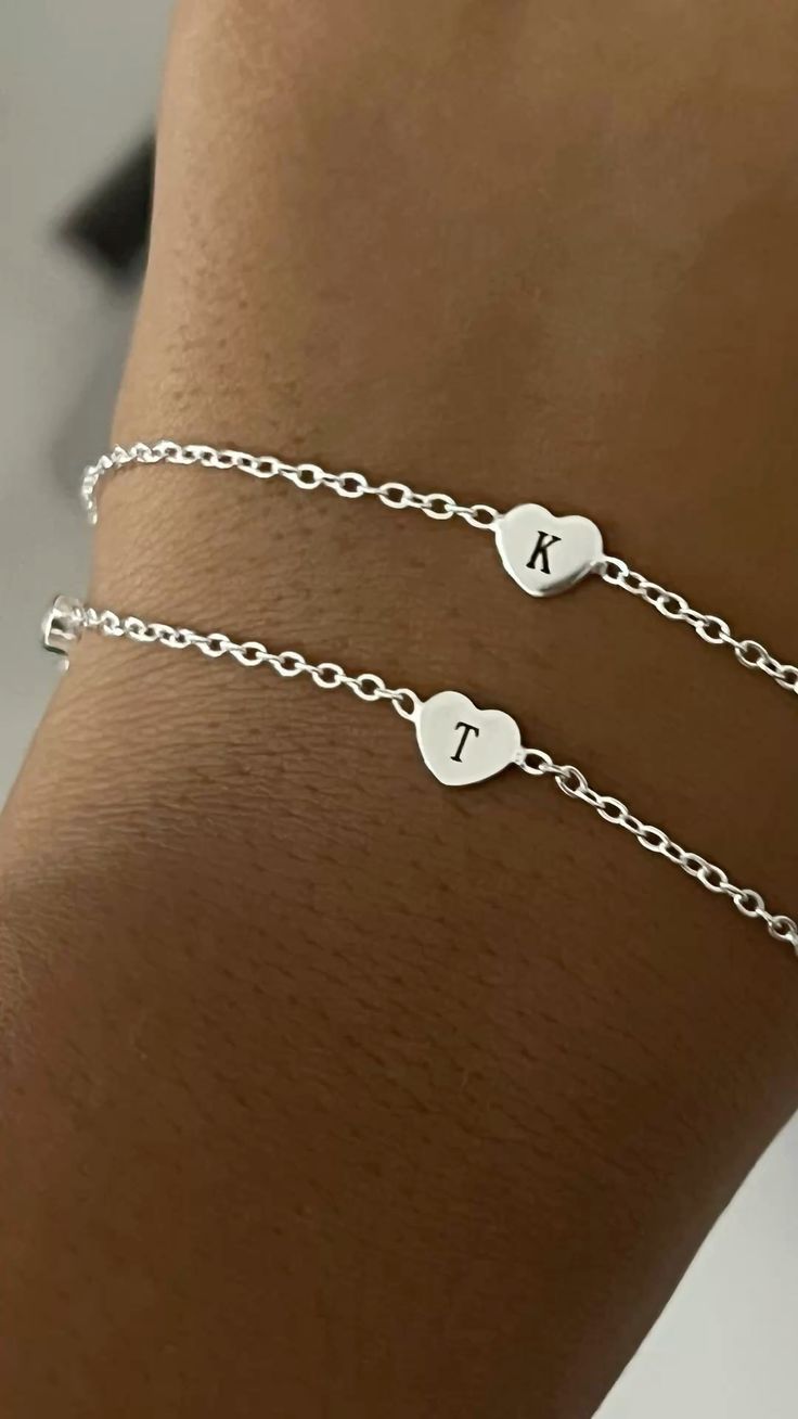 Permanent Couple Bracelets with Initials