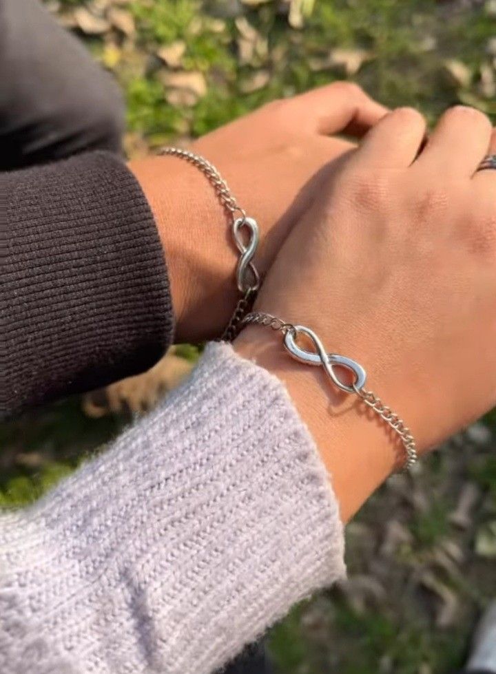 Permanent Couple Bracelets with Initials