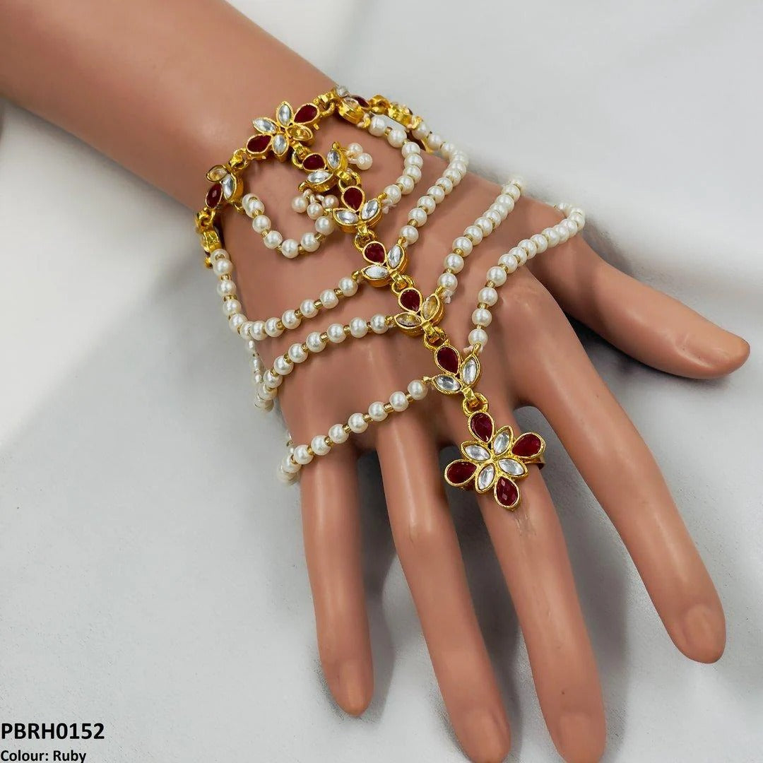 Pearl Flower Angla Bracelet Adjustable