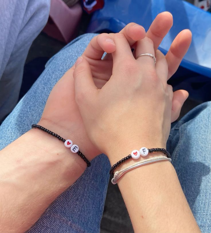 Permanent Couple Bracelets with Initials